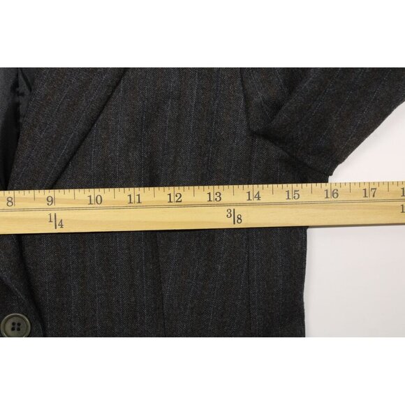 Theory Women's Classic Gray Wool Stripe Blazer Jacket Sz 4 - Picture 5 of 9